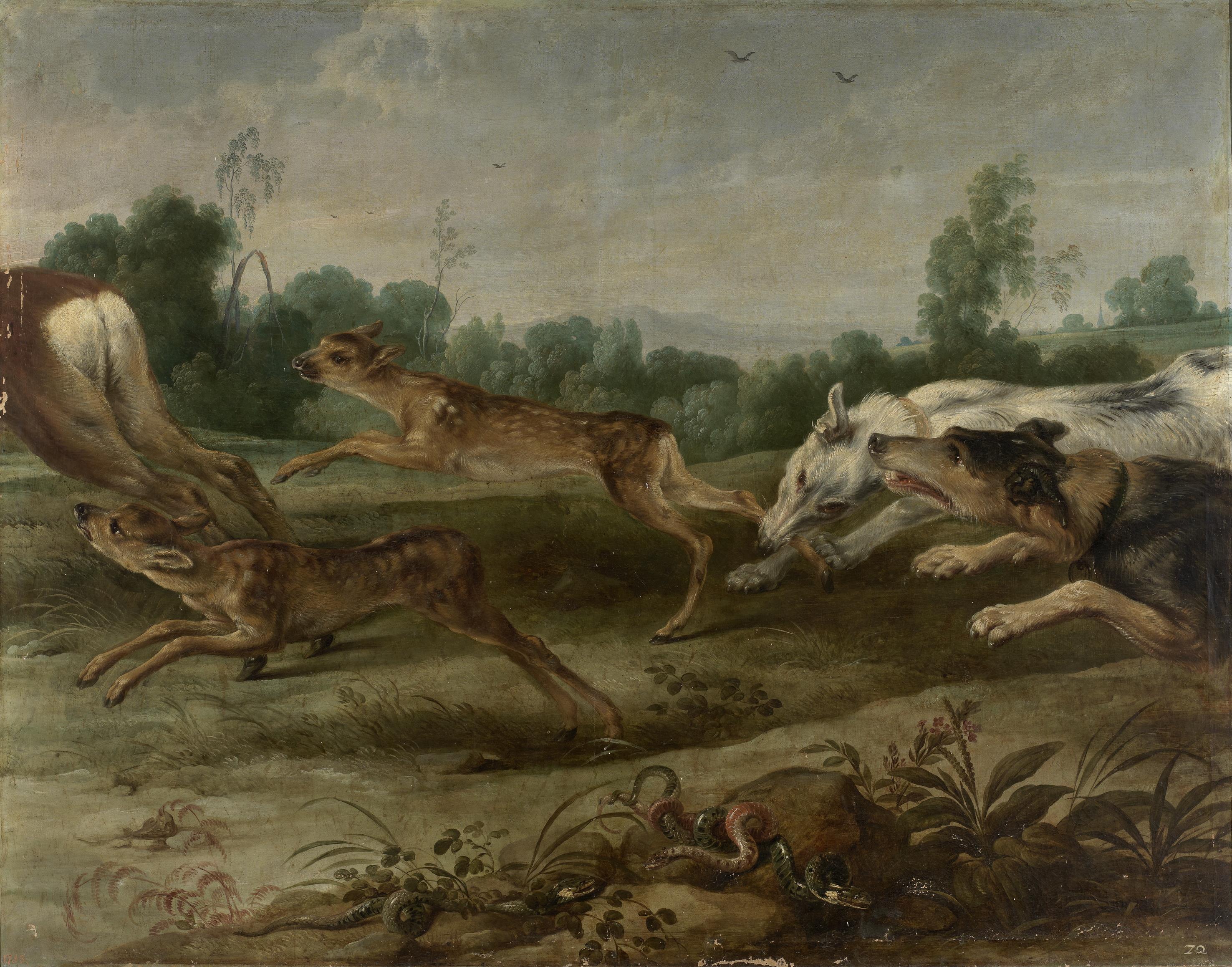 Deer Hunting - Frans Snyders image 1 reproduction artisanale de tableau