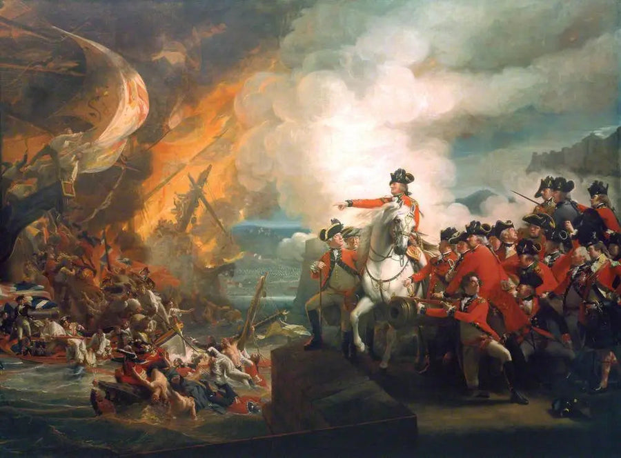 Sconfitta delle batterie galleggianti di Gibilterra, settembre 1782 (L'assedio di Gibilterra) - John Singleton Copley