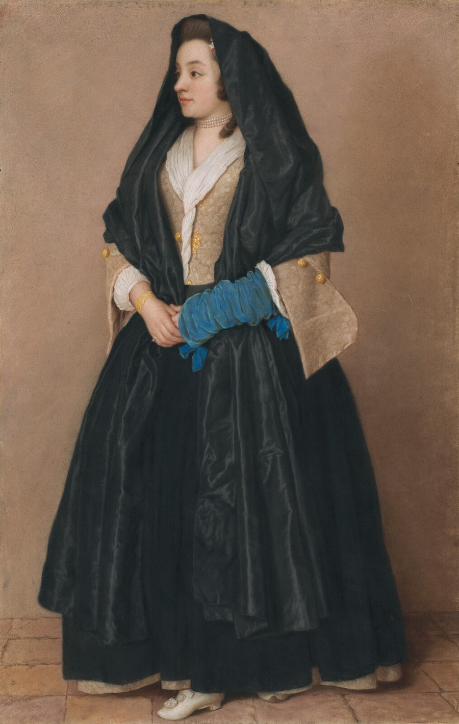 An Elegant Young Woman in Maltese Costume - Jean-Étienne Liotard