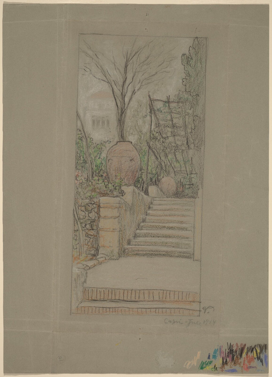Capri, Elihu Vedder, 1914 — pastel, National Gallery of Art