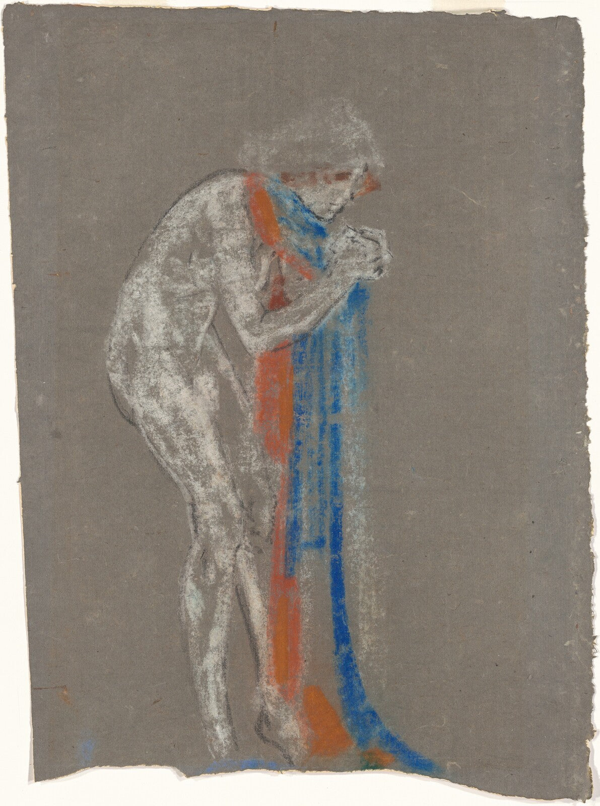 Woman with Red and Blue Scarf, Arthur B. Davies, c. 1920-1922 — pastel, National Gallery of Art