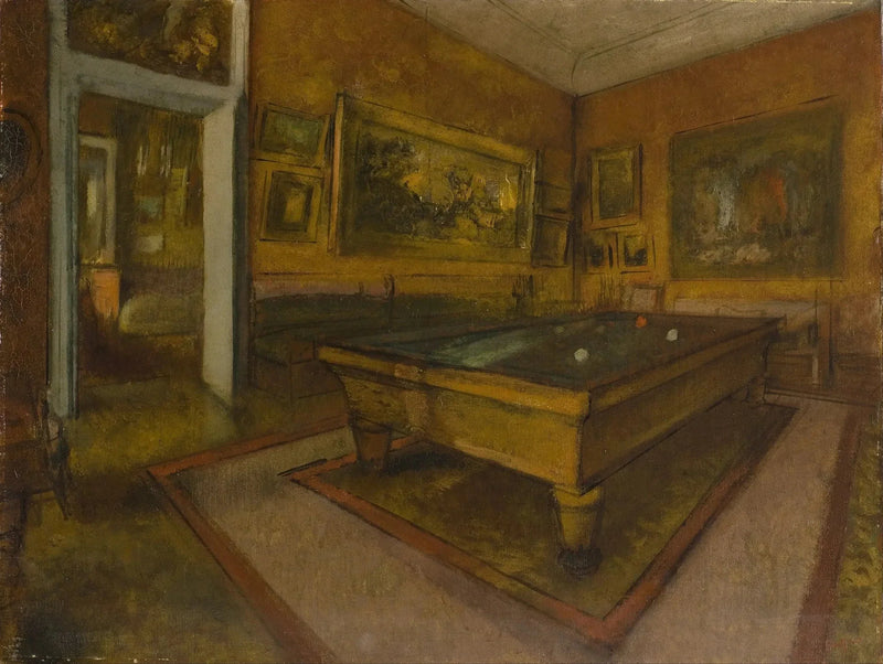 Sala da biliardo a Ménil-Hubert - Edgar Degas