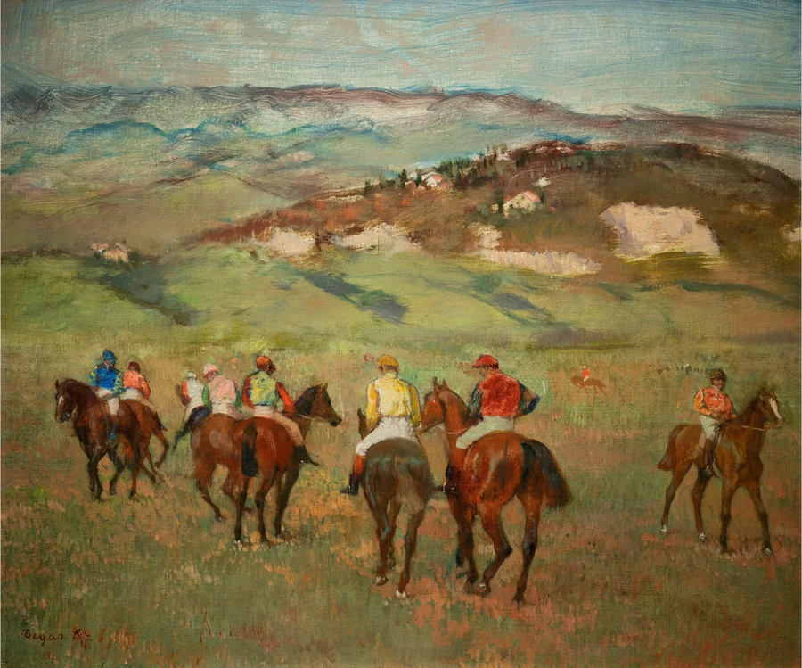 Fantini a cavallo davanti alle colline lontane - Edgar Degas