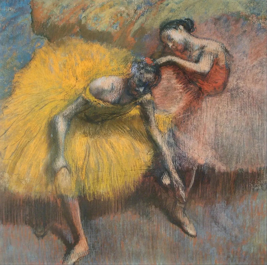Due ballerine - Gialle e rosa - Edgar Degas