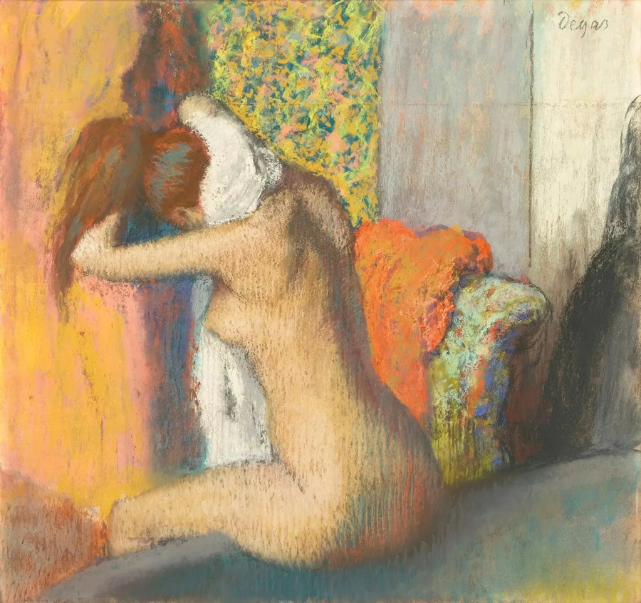 Dopo il bagno, donna nuda che si asciuga - Edgar Degas