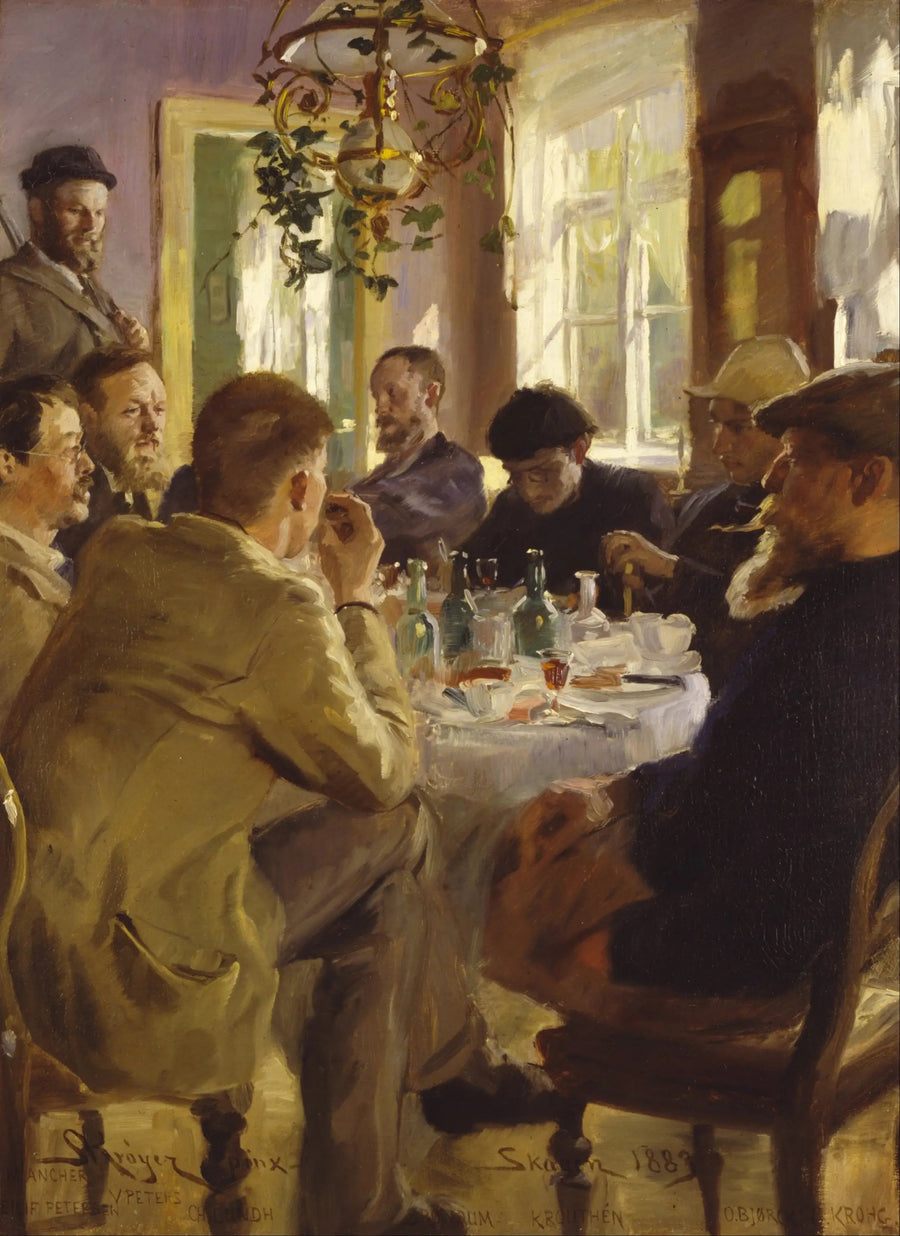 Colazione degli artisti all'hotel Brøndum - Peder Severin Krøyer