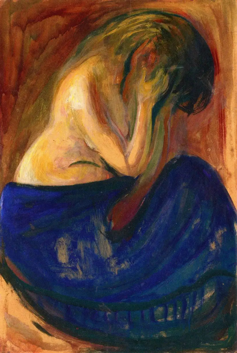 Mezza nuda con gonna blu - Edvard Munch