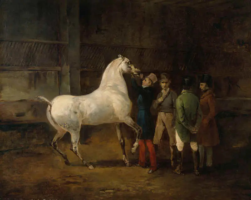 Dimostrazione di un cavallo bianco - Théodore Géricault
