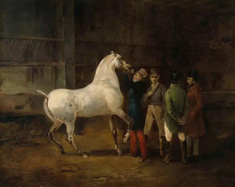 Dimostrazione di un cavallo bianco - Théodore Géricault