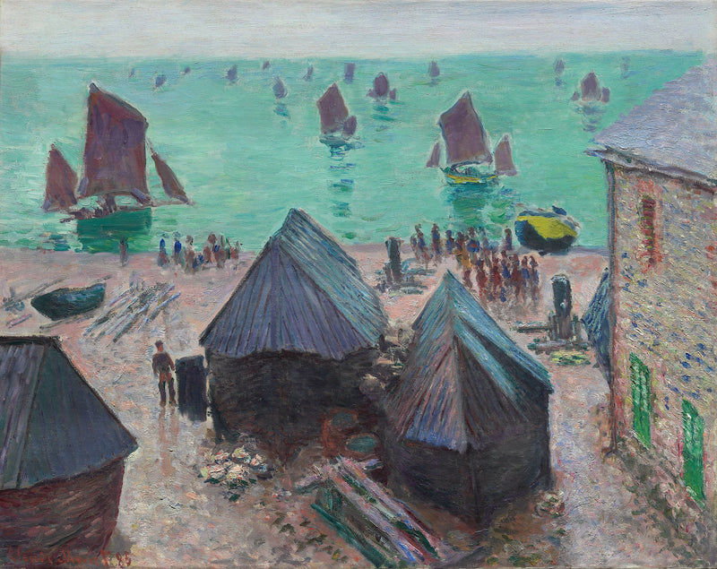 La Partenza delle Barche, Étretat W1025 - Claude Monet