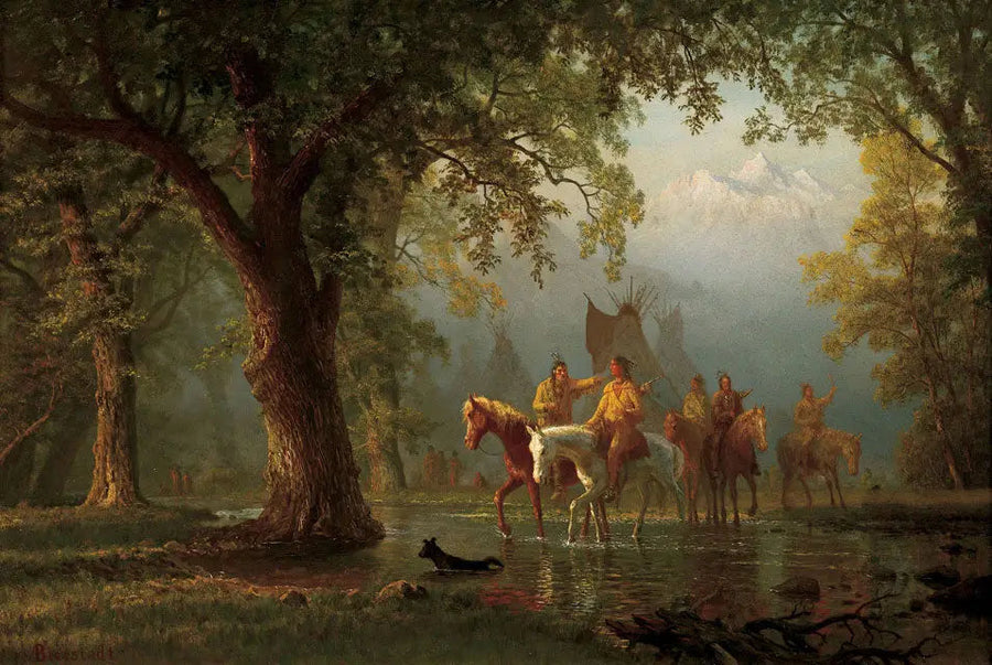 Partenza di un gruppo di guerra indiano - Albert Bierstadt