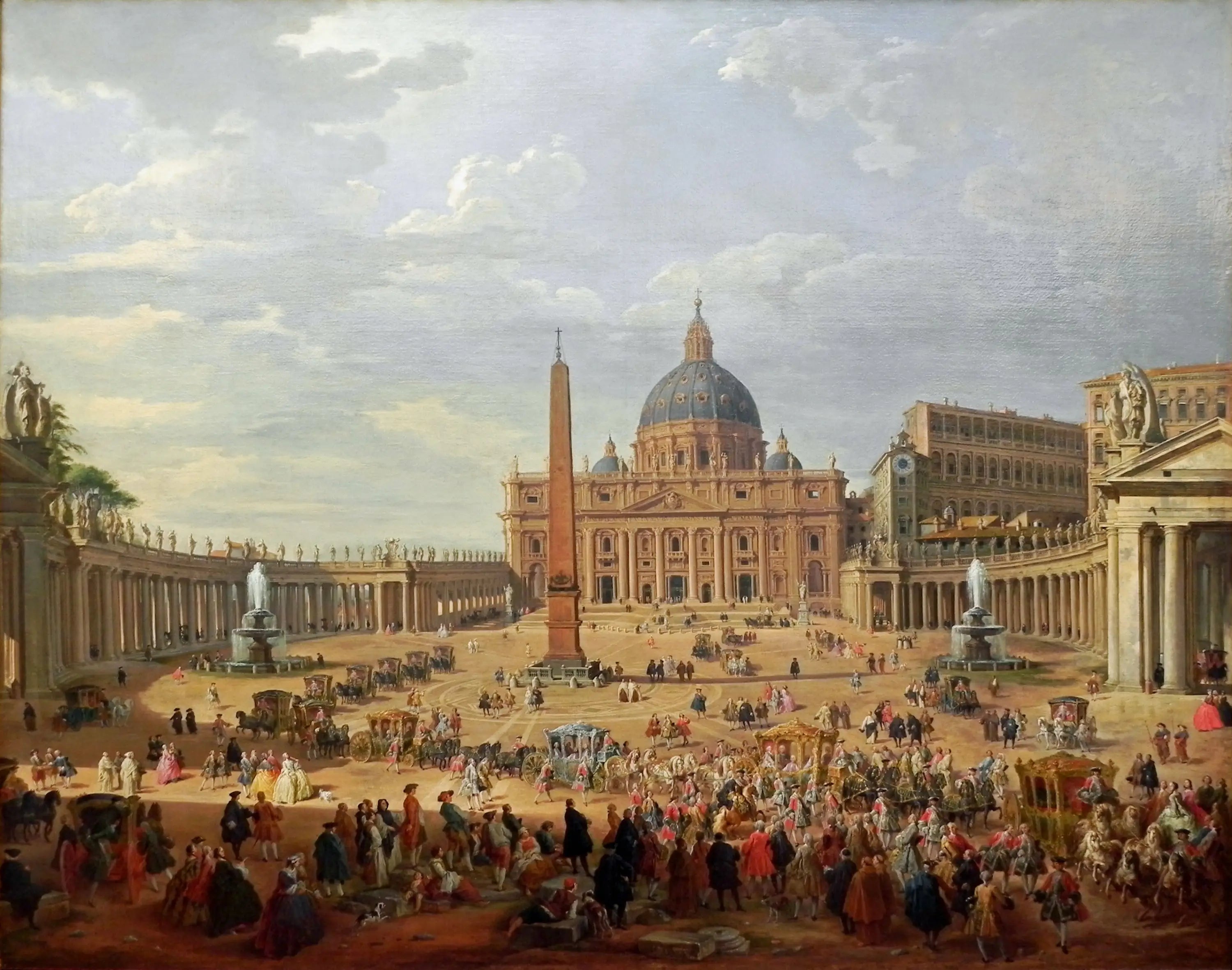 Départ du duc de Choiseul de la Piazza di San Pietro - Giovanni Paolo Panini - Alpha Reproduction