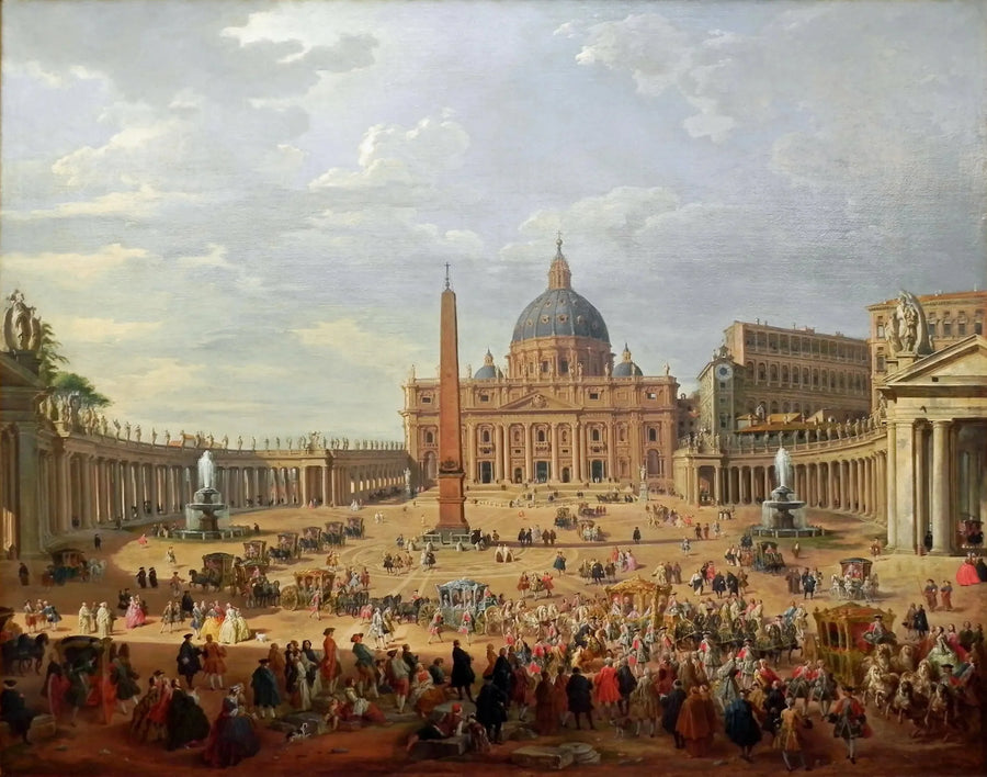 Partenza del duca di Choiseul dalla Piazza di San Pietro - Giovanni Paolo Panini
