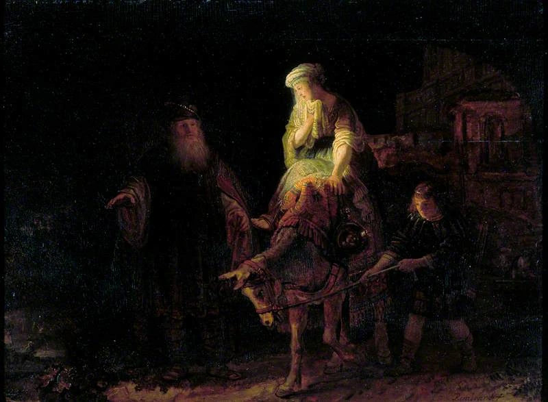 La partenza della donna sunamita - Rembrandt