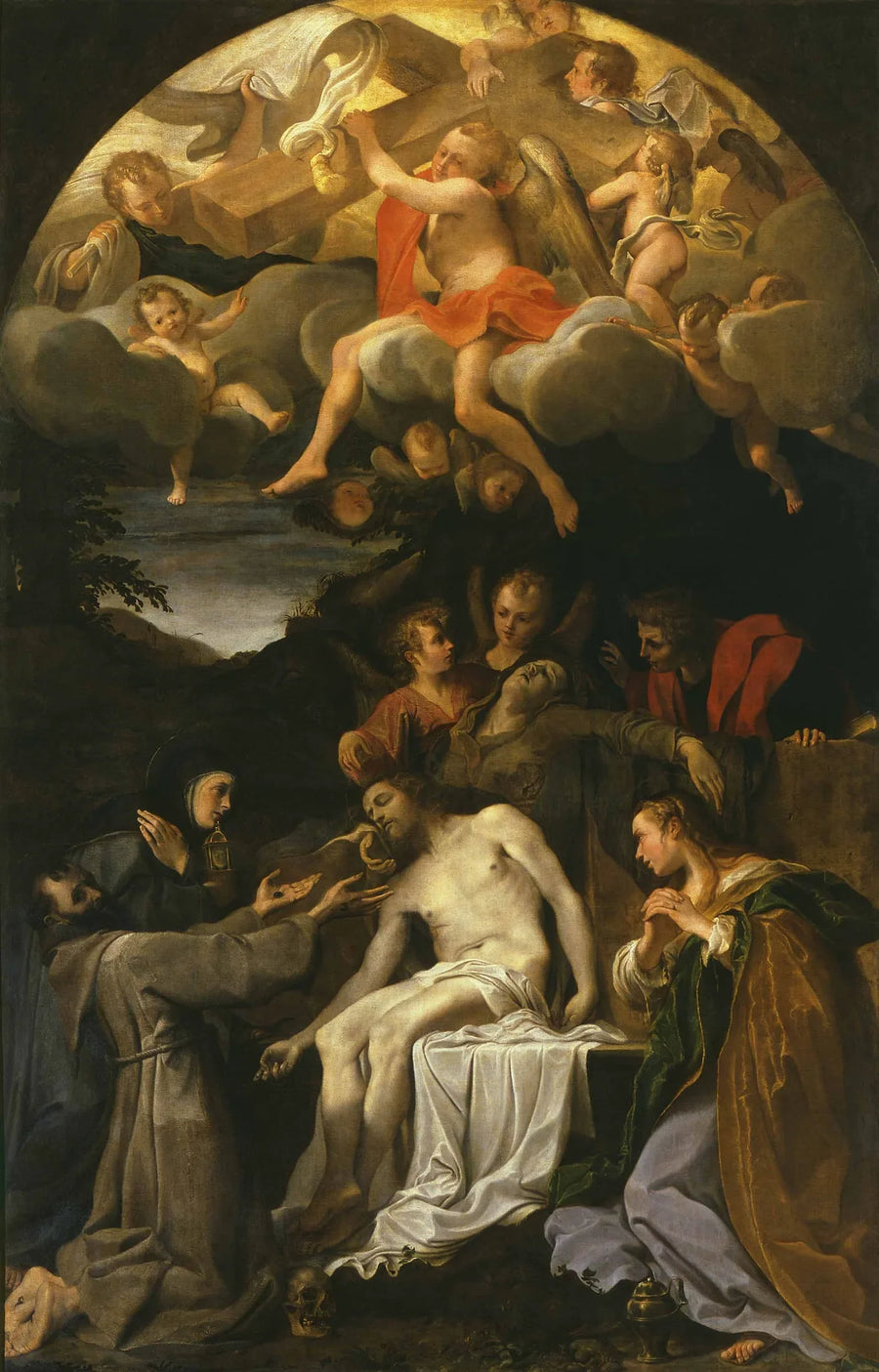 Deposizione con la Vergine e i santi Chiara, Francesco, Maria Maddalena e Giovanni - Annibale Carracci