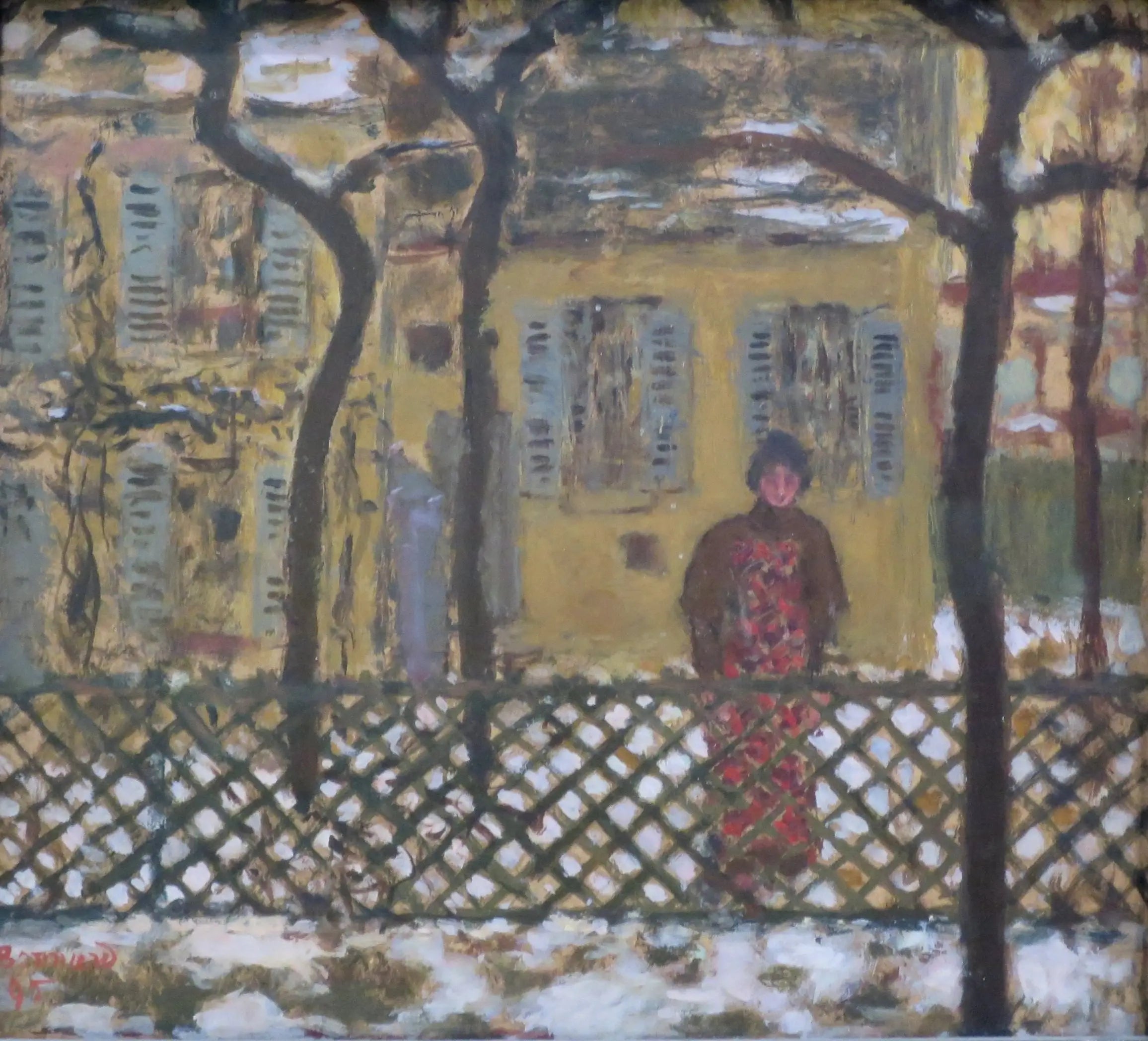 Reproduction du tableau « Derrière la clôture - Pierre Bonnard » par Alpha Reproduction en peinture à l’huile