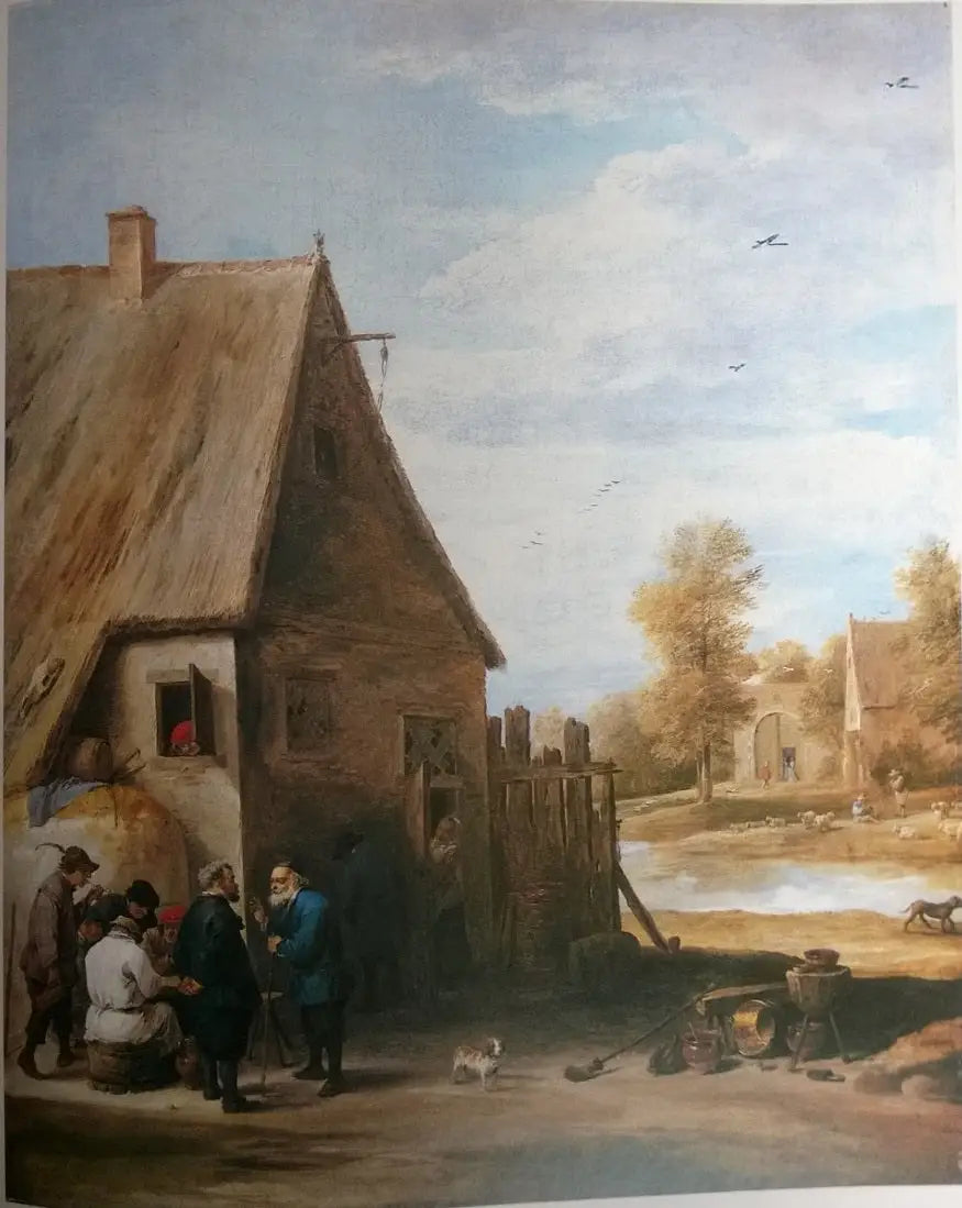 Des fermiers devant une auberge - David Teniers le Jeune image 1 reproduction réalisée par Alpha Reproduction