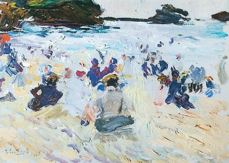 Persone sedute sulla spiaggia - Joaquín Sorolla