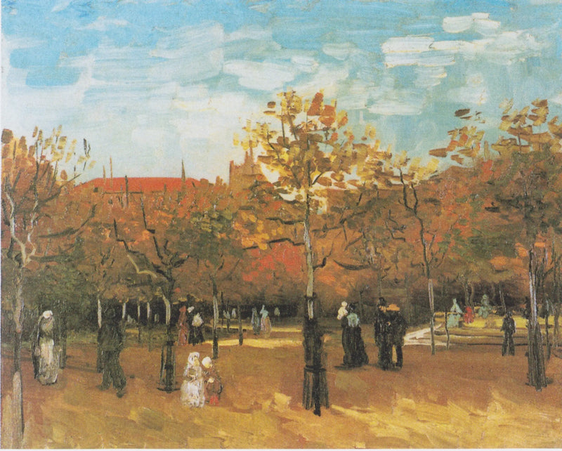 Persone che camminano in un parco - Vincent van Gogh