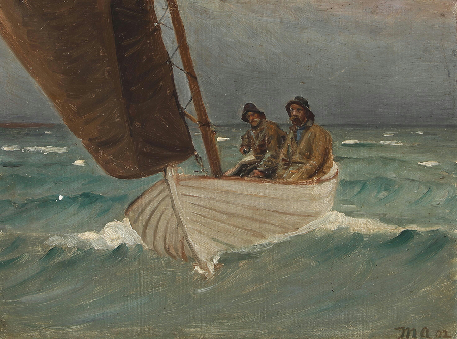 I pescatori di Skagen tornano a casa. -Michael Peter Ancher