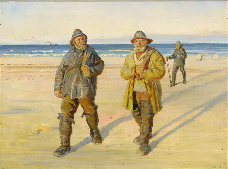 Pescatori di ritorno dalla spiaggia settentrionale di Skagen. -Michael Peter Ancher