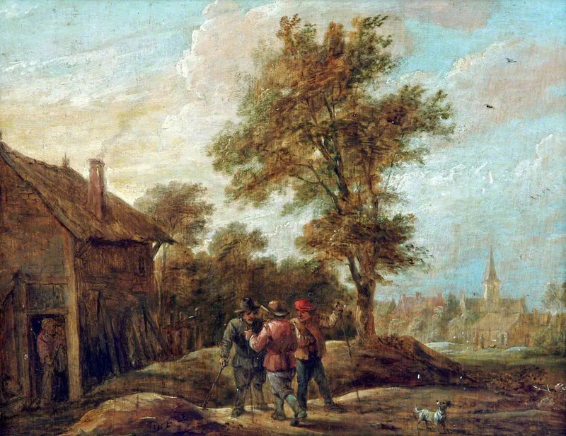 Des rustres in un paesaggio - David Teniers il Giovane