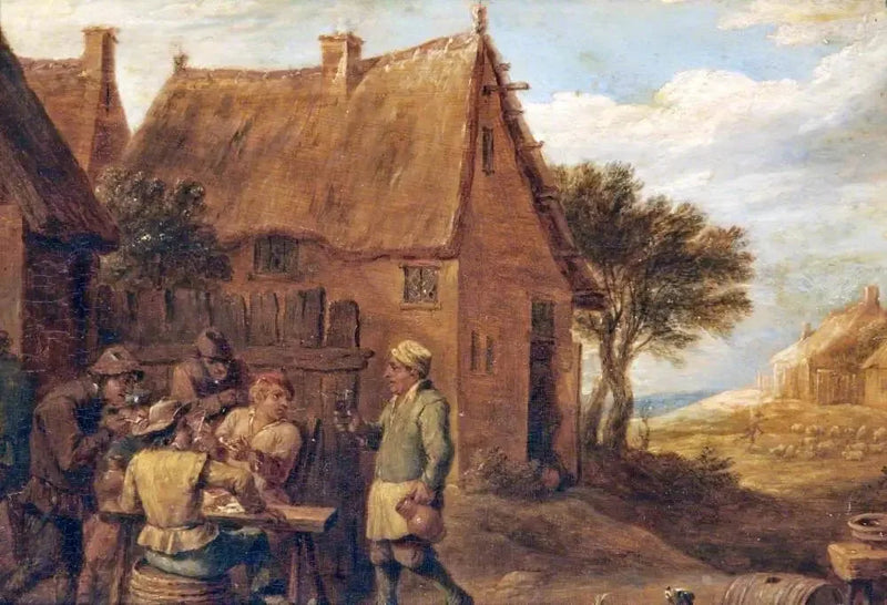 Rustici davanti a una taverna - David Teniers il Giovane