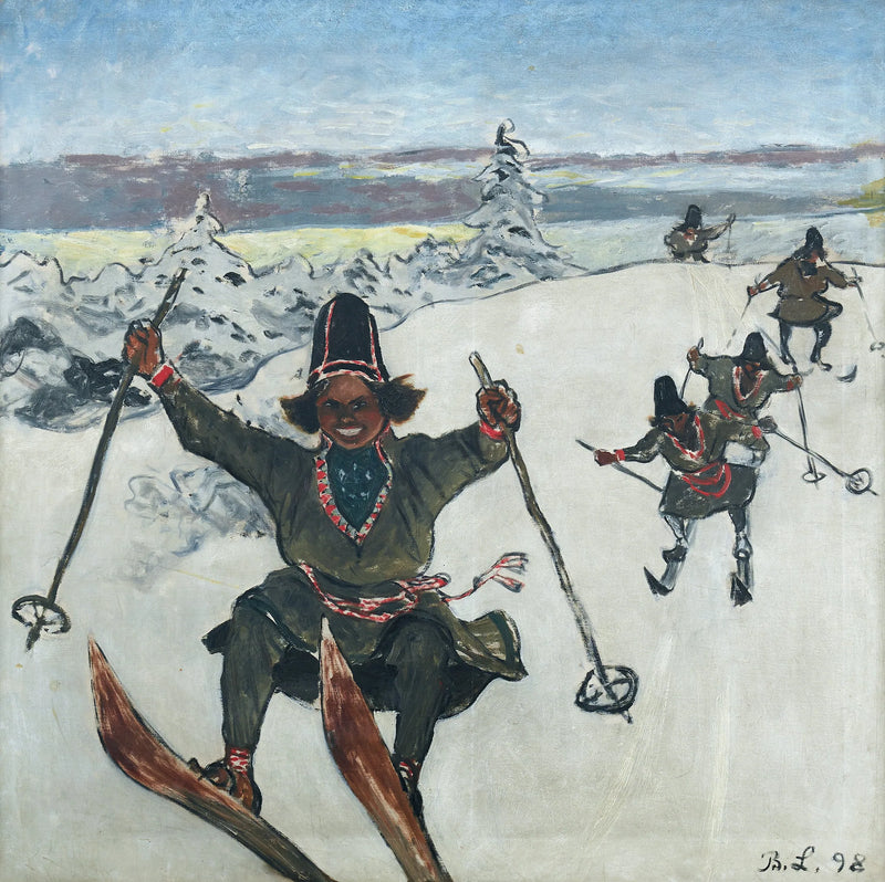 Sami sugli sci - Bruno Liljefors