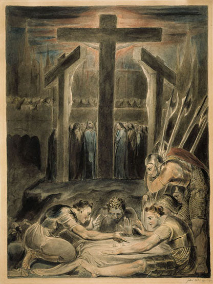 Soldati sorteggiano i vestiti di Cristo - William Blake