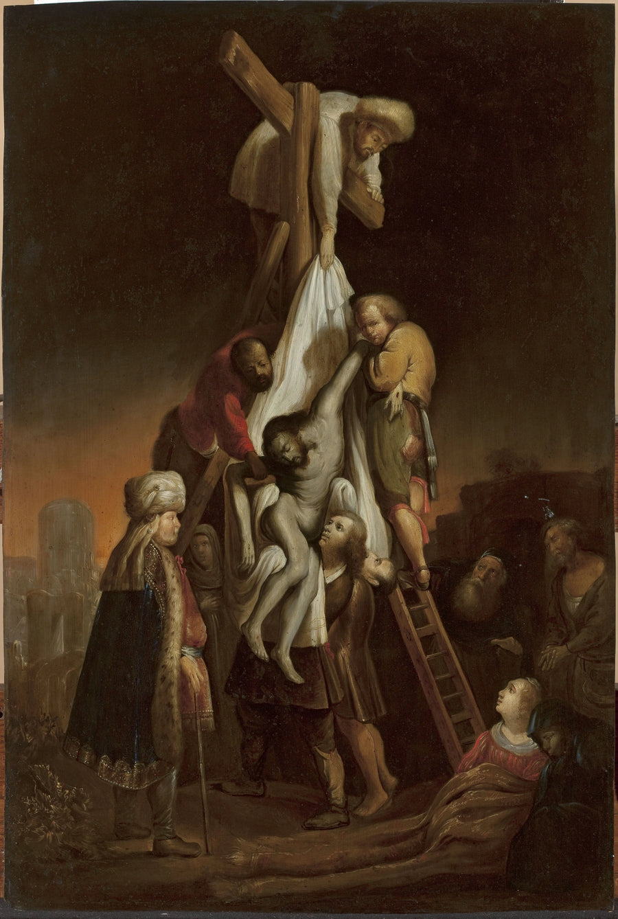 Discesa dalla Croce (Matteo 27:58–59; Marco 15:45–46; Luca 23:52–53; Giovanni 19:38) - Rembrandt