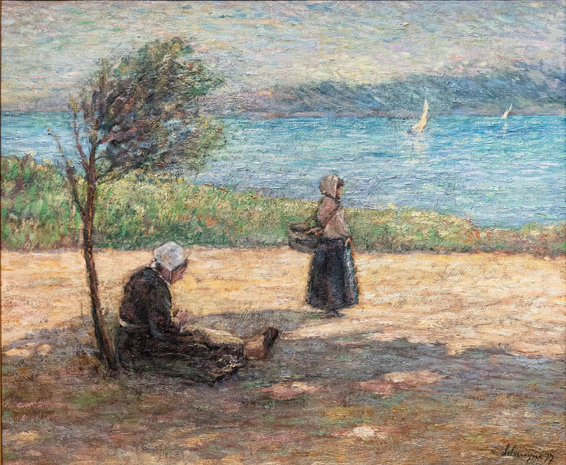 Due donne bretoni in riva al mare - Henri Lebasque