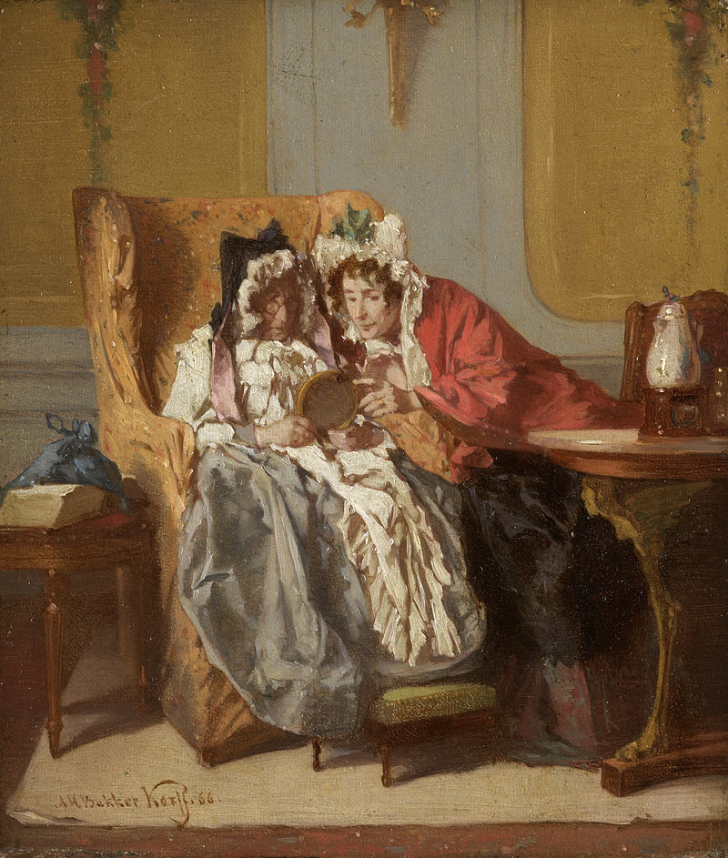 Deux dames contemplant un tableau - Alexander Hugo Bakker Korff