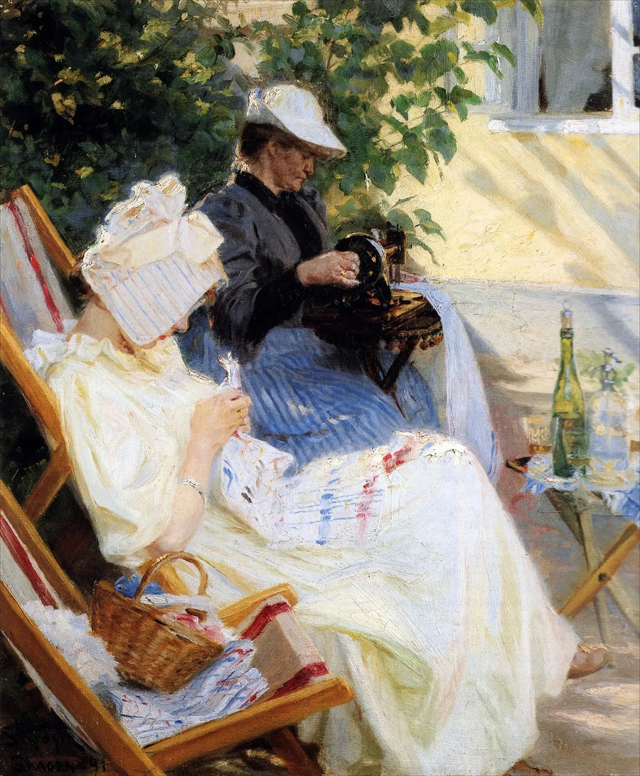 Due signore nel giardino. Marie Krøyer e sua madre. Skagen - Peder Severin Krøyer