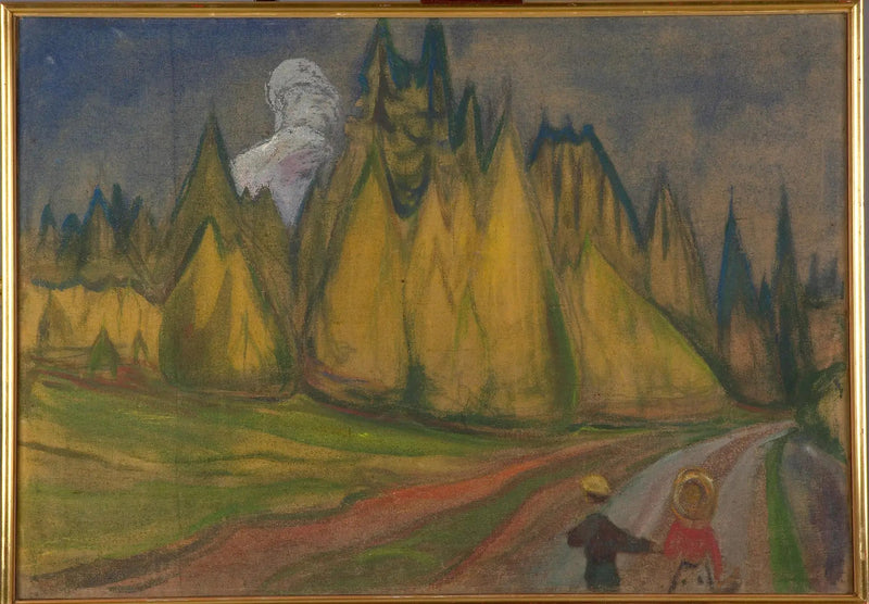Due Bambini sul sentiero della foresta incantata - Edvard Munch