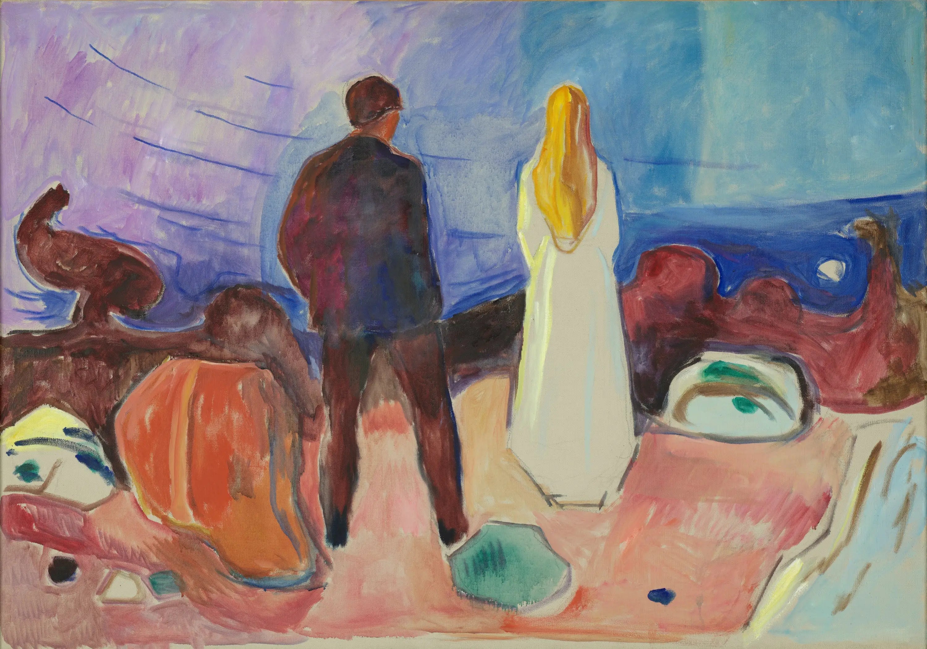 Reproduction du tableau « Deux Êtres humains. Les Solitaires - Edvard Munch » par Alpha Reproduction en peinture à l’huile