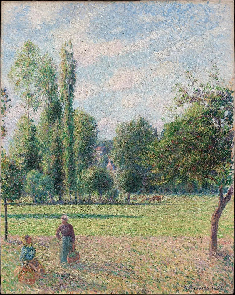 Due donne nel prato a Éragny - Camille Pissarro