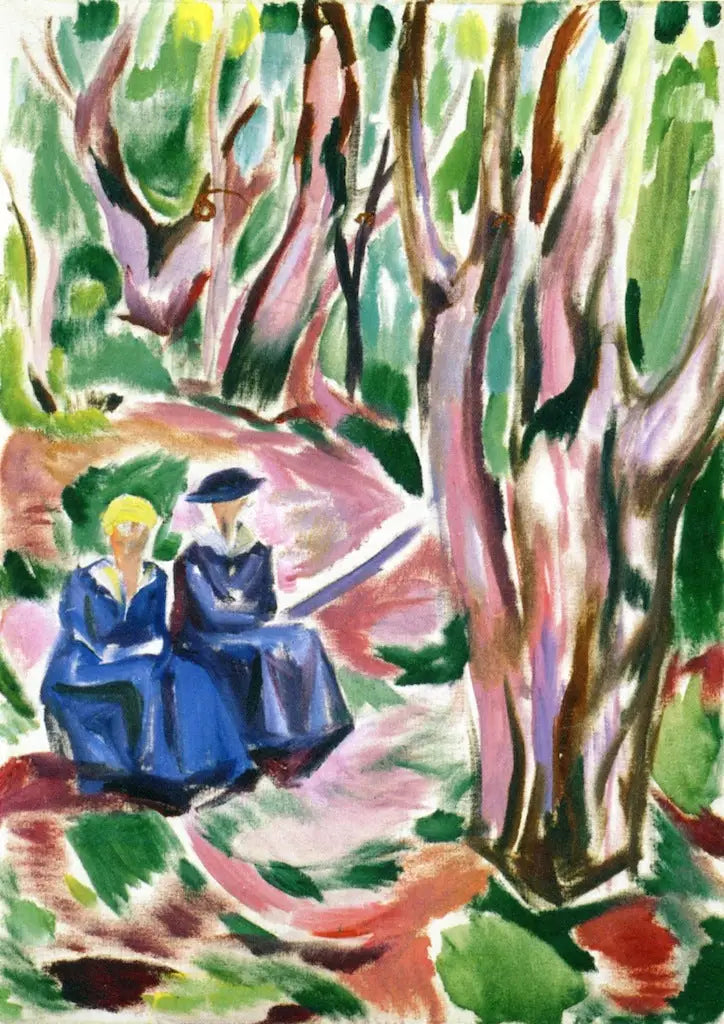 Due donne nei boschi a Ekely - Edvard Munch