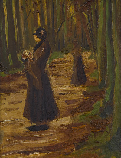 Reproduction du tableau « Deux femmes dans les bois - Vincent van Gogh » par Alpha Reproduction en peinture à l’huile
