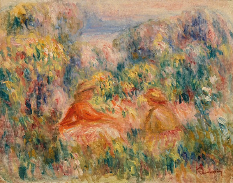 Due donne in un paesaggio - Pierre-Auguste Renoir