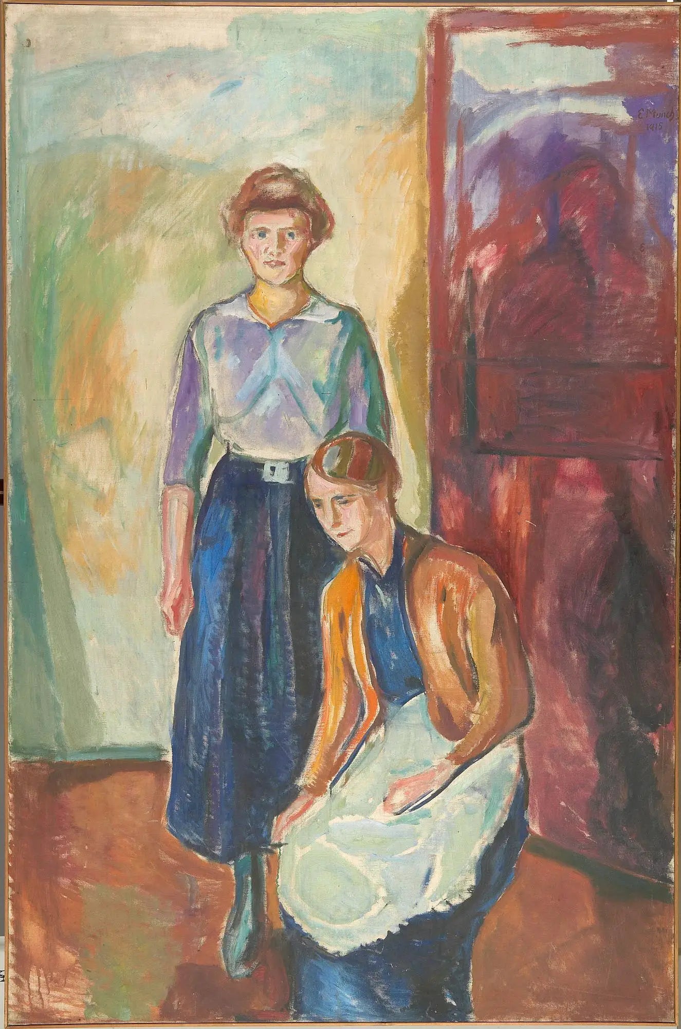 Reproduction du tableau « Deux Femmes de chambre - Edvard Munch » par Alpha Reproduction en peinture à l’huile