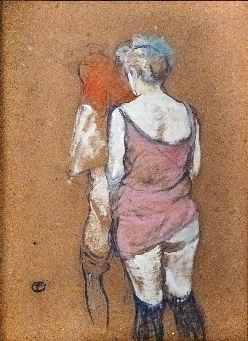 Due donne semi-nude di spalle. Casa di rue des Moulins - Henri de Toulouse-Lautrec