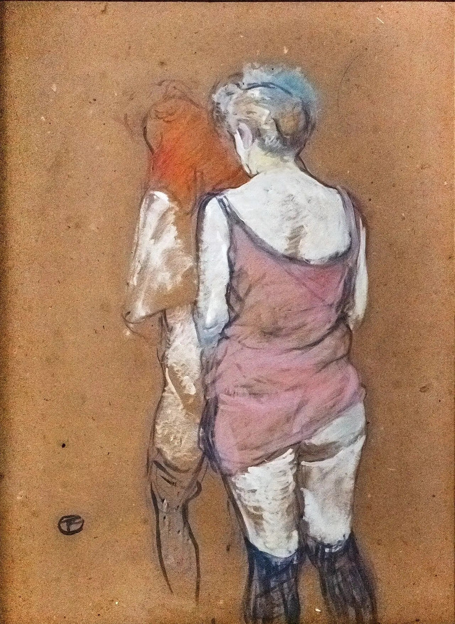 Due donne semi-nude di spalle. Casa di rue des Moulins - Henri de Toulouse-Lautrec