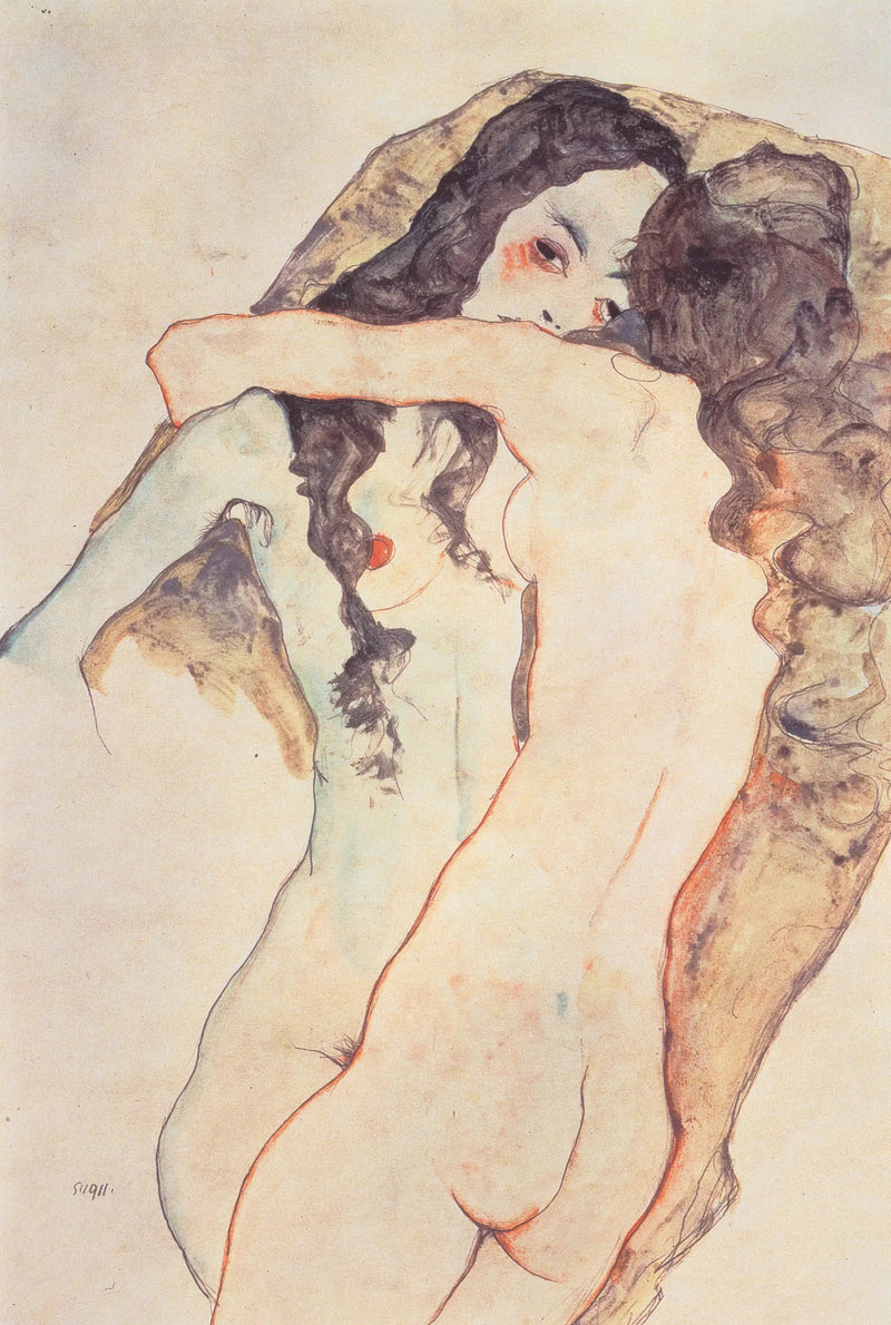 Due donne che si baciano - Egon Schiele