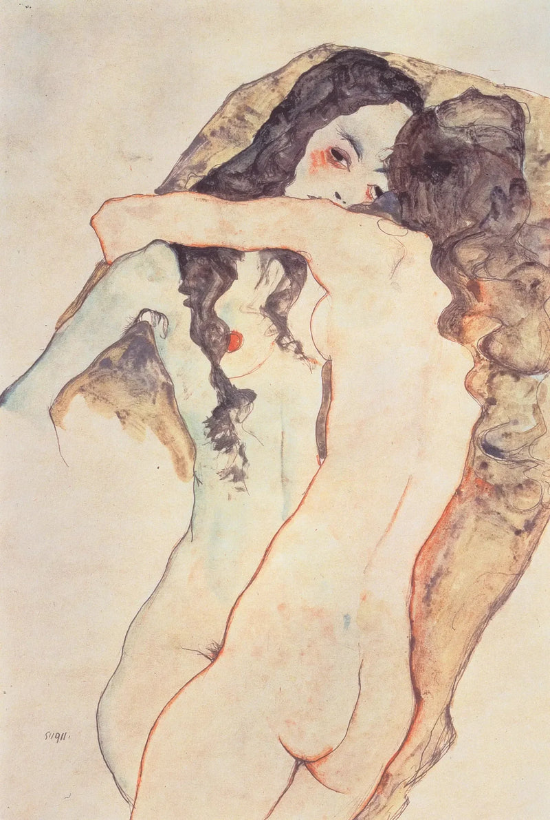 Due donne che si baciano - Egon Schiele