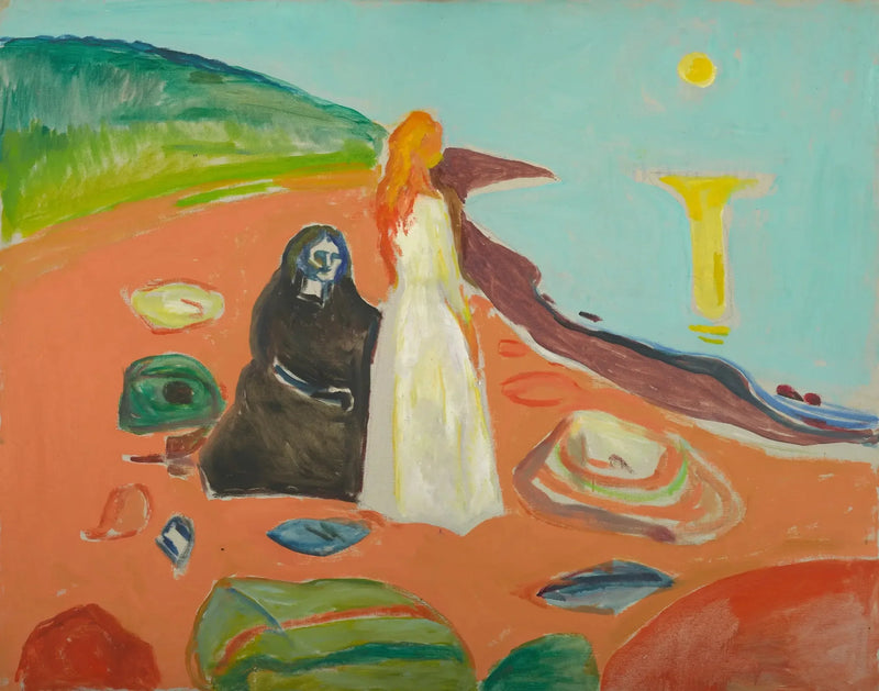Due donne sulla riva - Edvard Munch