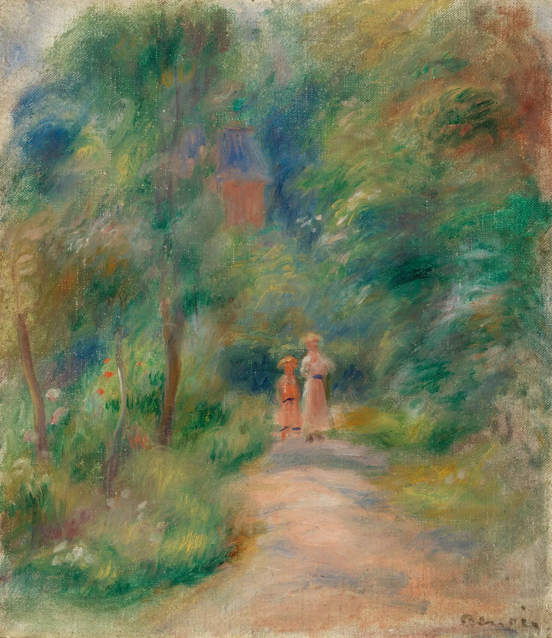 Due figure in un sentiero - Pierre-Auguste Renoir