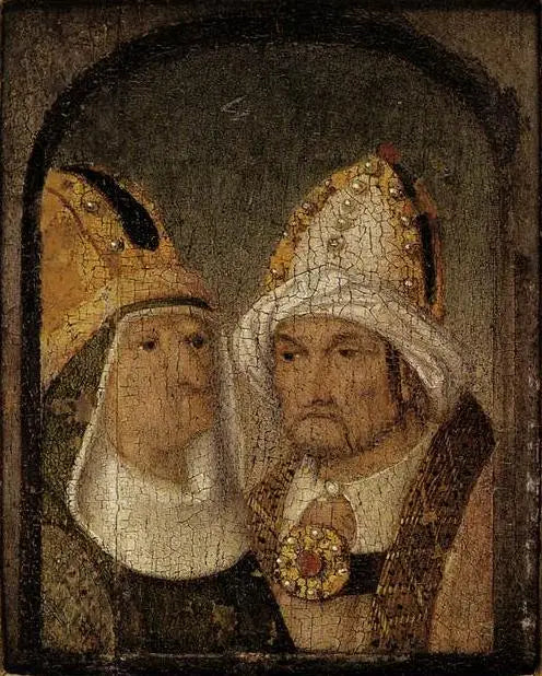 Due figure mitrate - Hieronymus Bosch