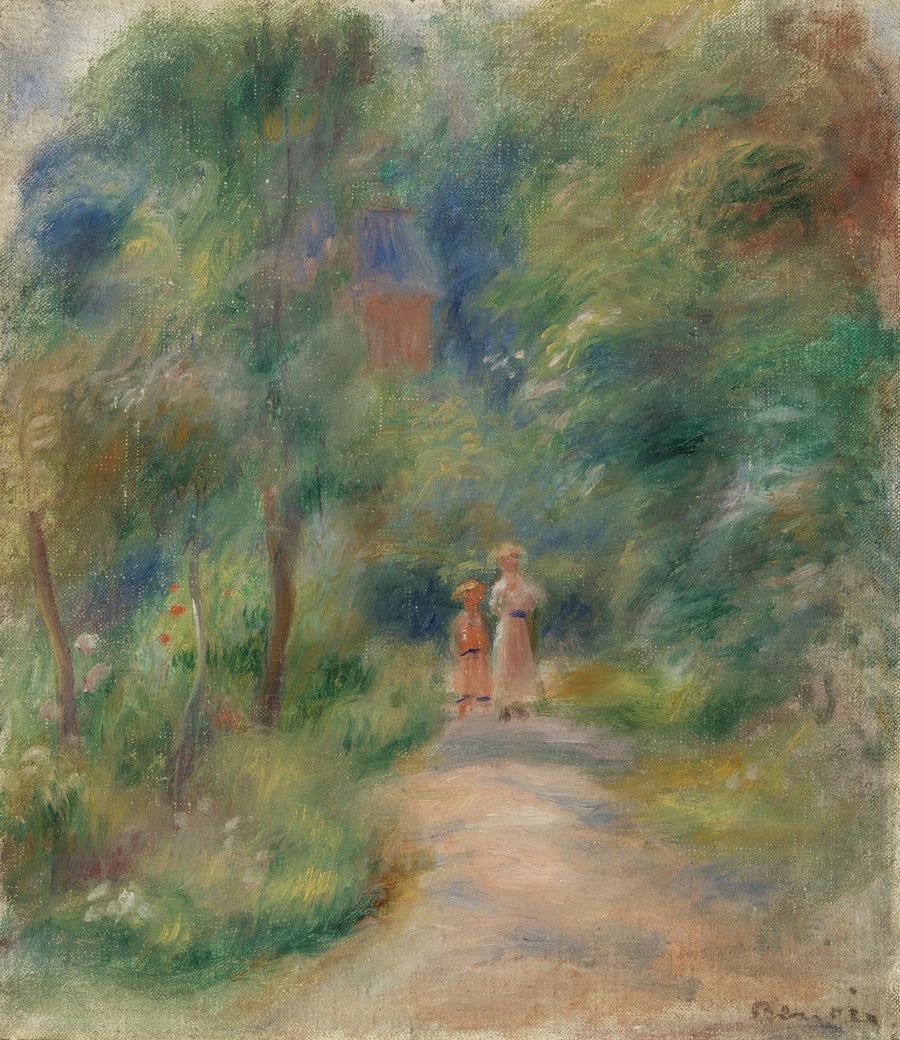 Due figure in un sentiero - Pierre-Auguste Renoir