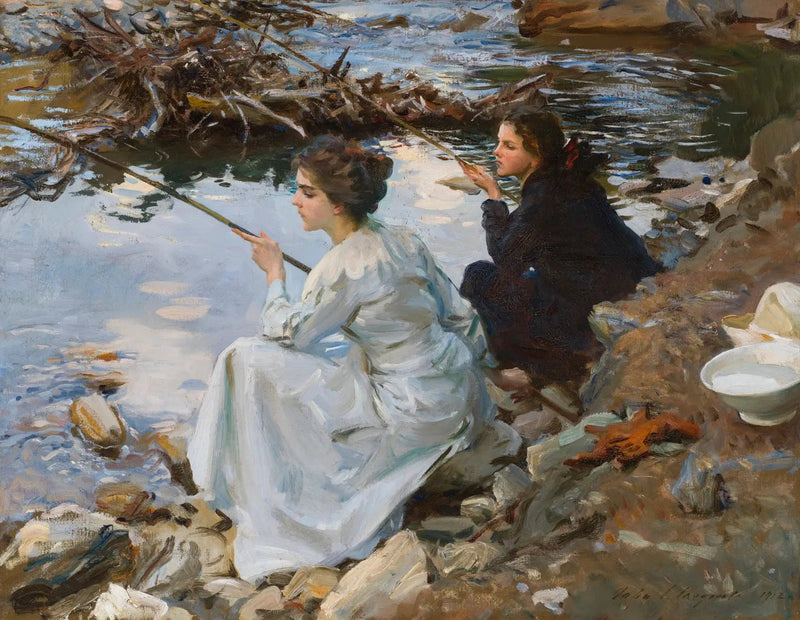 Due ragazze a pesca - John Singer Sargent