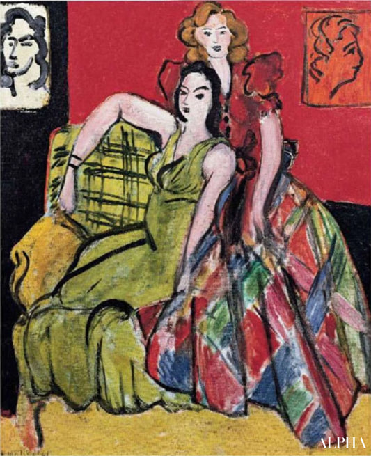 Deux filles La jupe jaune et la jupe à carreaux - Matisse - Reproductions de tableaux et peintures haut de gamme